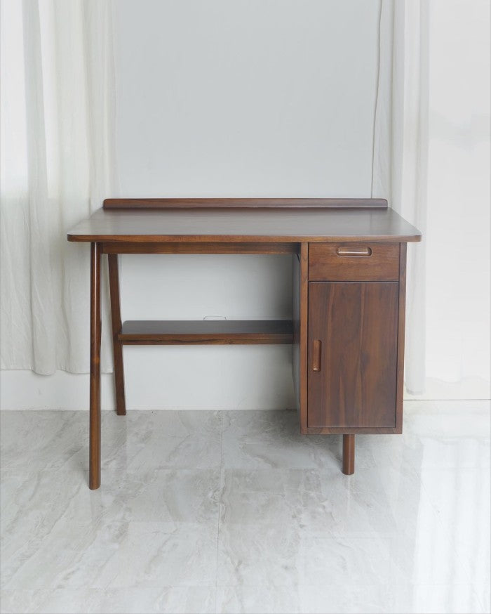 Benky Wooden Desk + Storage