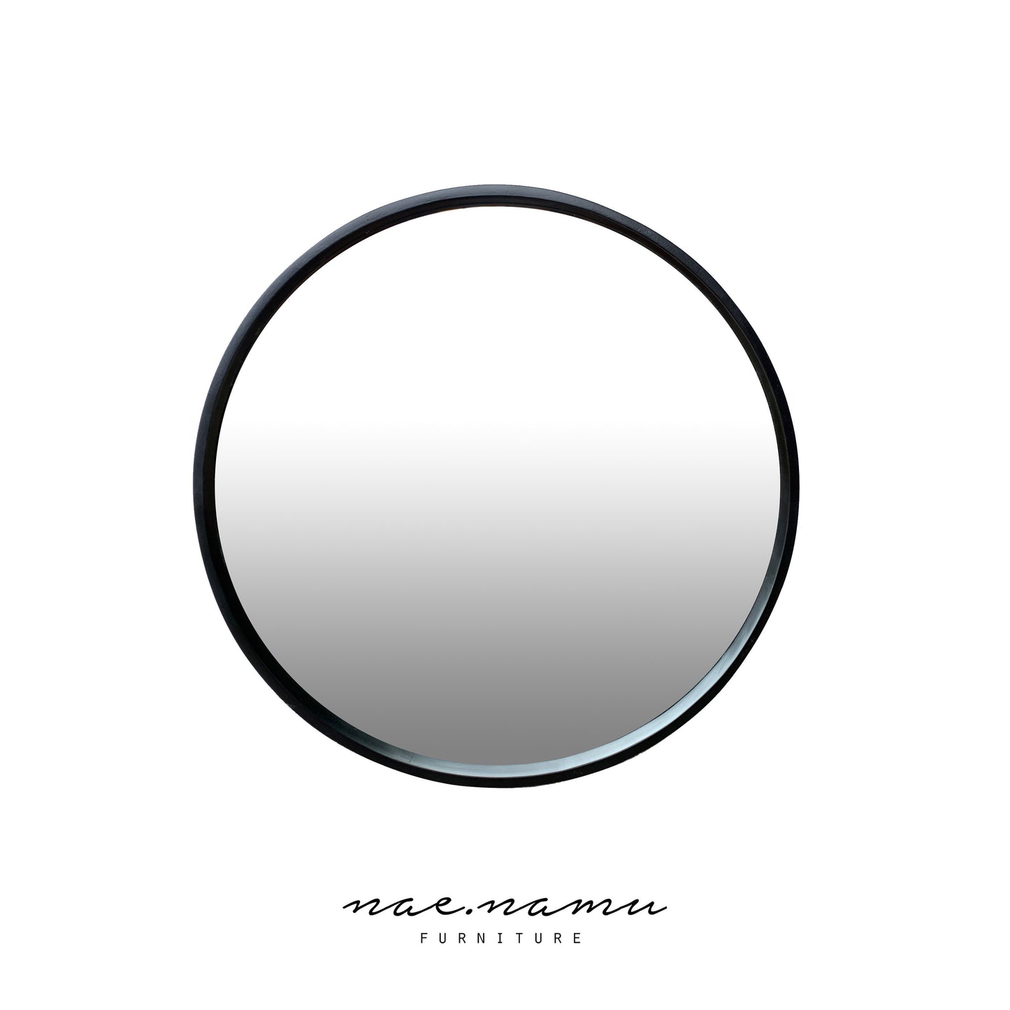 Mirror Wood Frame Circle 70 cm